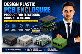 design plastic pcb enclosure product for electronic housing casing 3d printing