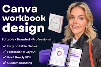 design branded canva workbook, ebook and lead magnet template for your business