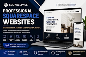 design or redesign a modern squarespace website