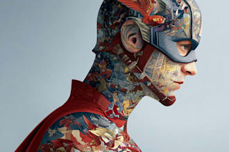 a superhero art illustration comic for you