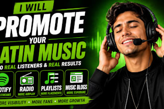 promote your latin music on spotify, radio, playlists and music blogs