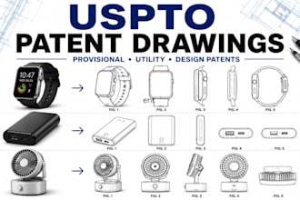 create uspto provisional patent drawings, utility and design patent figures