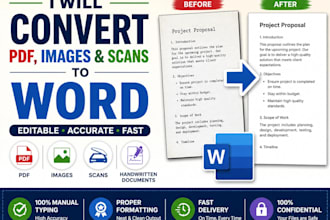 convert PDF, images, and scans to editable word