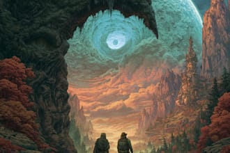 create a custom, fantasy and fictional music album cover