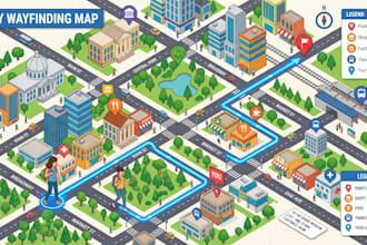 design wayfinding maps, navigation systems and directional signage map