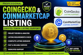 prepare coingecko listing coinmarketcap listing crypto token listing support