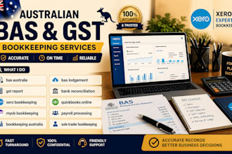 prepare australian bas gst reports using xero myob or quickbooks