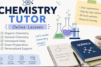 iwill be your online chemistry tutor