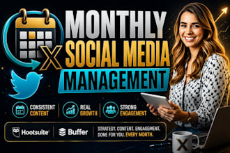 be your monthly social media manager for crypto twitter growth