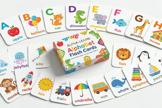 design educational playing card game design board game memory card with card box
