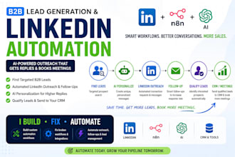 build fix linkedin automation bot ai chatbot b2b lead generation outreach n8n