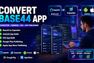 convert base44 app to capacitor android ios publish google playstore app store