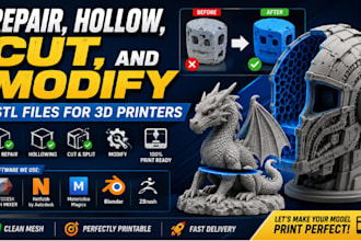 repair, hollow, cut, and modify stl files for 3d printers