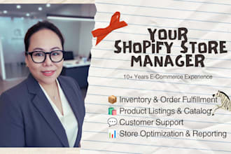 be your dedicated shopify store manager