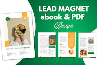 design lead magnet, ebook, workbook and PDF