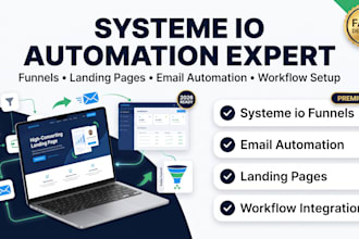 systeme io automation workflow setup landing page email funnel integratio expert