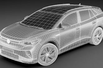 design 3d car model, 3d car, police car, rc car, blender car for 3d printing