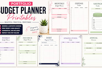 design budget planner printables and optimize your etsy listings for sales