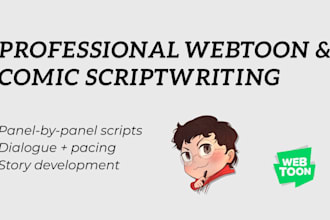 write a professional webtoon, manga, or comic script