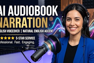 create ai audiobook narration, voiceover,fiction,nonfiction audiobook