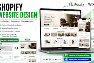 design shopify website ecommerce store clone shopify store redesign wix shopify