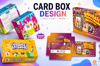 design custom card game box mockup playing card   tcg card box board game 3d box