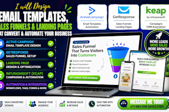 activecampaign email template getresponse sale funnel landing page infusionsoft