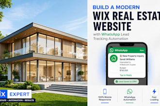 build modern wix real estate with automated whatsapp lead tracking