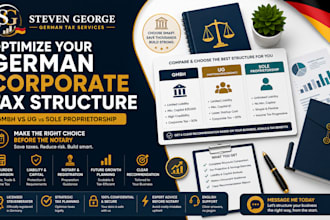 prepare your german corporate tax structure, gmbh, ug, sole proprietorship tax