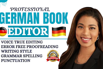 do german book editing, professional german translation and proofreading