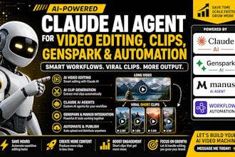 claude ai agent for video editing clips genspark  automation