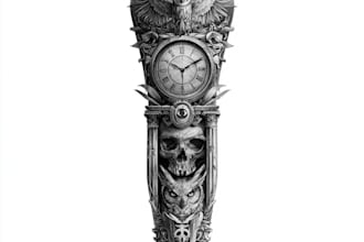 create a tattoo design for leg sleeve