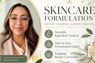 create engaging skincare formulation course content for beauty educators