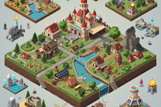 2d pixel art tileset, tilemap, background, game environment, sprite sheet, asset