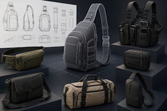 design tactical bag, edc sling, waist, shoulder, travel and tech bags, gear bag