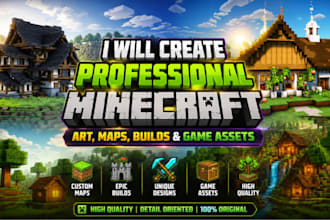 create professional minecraft art, maps, builds, and game asset