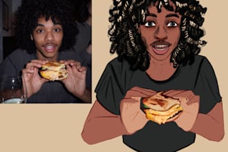 turn your photo into a unique stylized portrait illustration