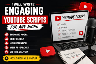 write engaging youtube scripts for any niche