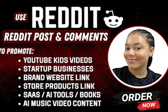 grow yt kids video, startup website via reddit SEO post with backlink marketing