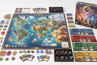 design board game, card game, tabletop game and game packaging
