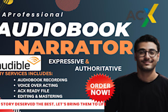 be your expressive male audiobook narrator for acx and audible