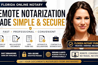notarize usps form 1583, any documents as a florida ron
