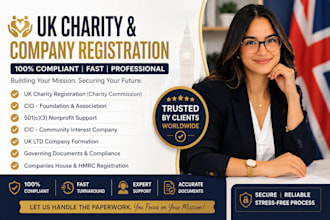 do UK charity registration cio, 501c3 nonprofit, charity commission, cic, uk ltd