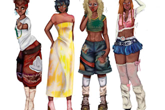create a fashion illustration or clothing concept