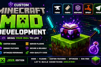 custom minecraft mod development forge fabric neoforge spigot paper java plugins