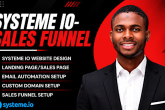 build systeme io sales funnel, systeme io landing page, systeme io website