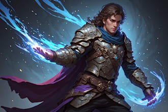 paint a custom fantasy character for dnd, pathfinder, etc