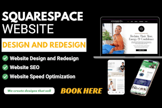 design, redesign or develop squarespace website for small businesses