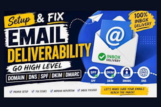 setup and fix email deliverability go high level domain dns spf dkim dmarc