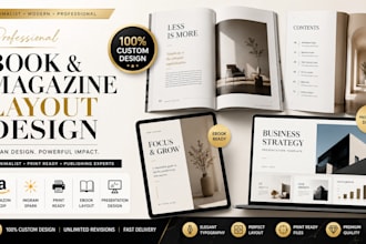 design minimalist magazine layout presentation amazon KDP ingram spark ebook
